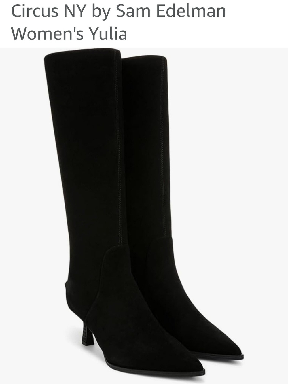 Circus by Sam Edelman Yulia Black Knee-High Pointed Toe Boots Size 10 Wide Calf